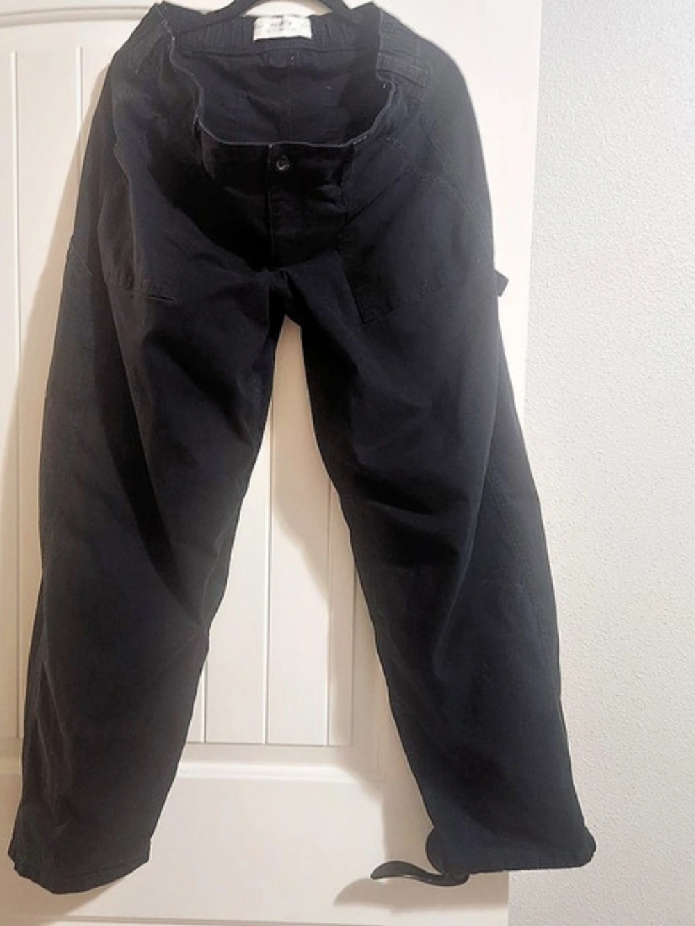 Hollister Low-Rise Taper Baggy Pants Black Waist 31